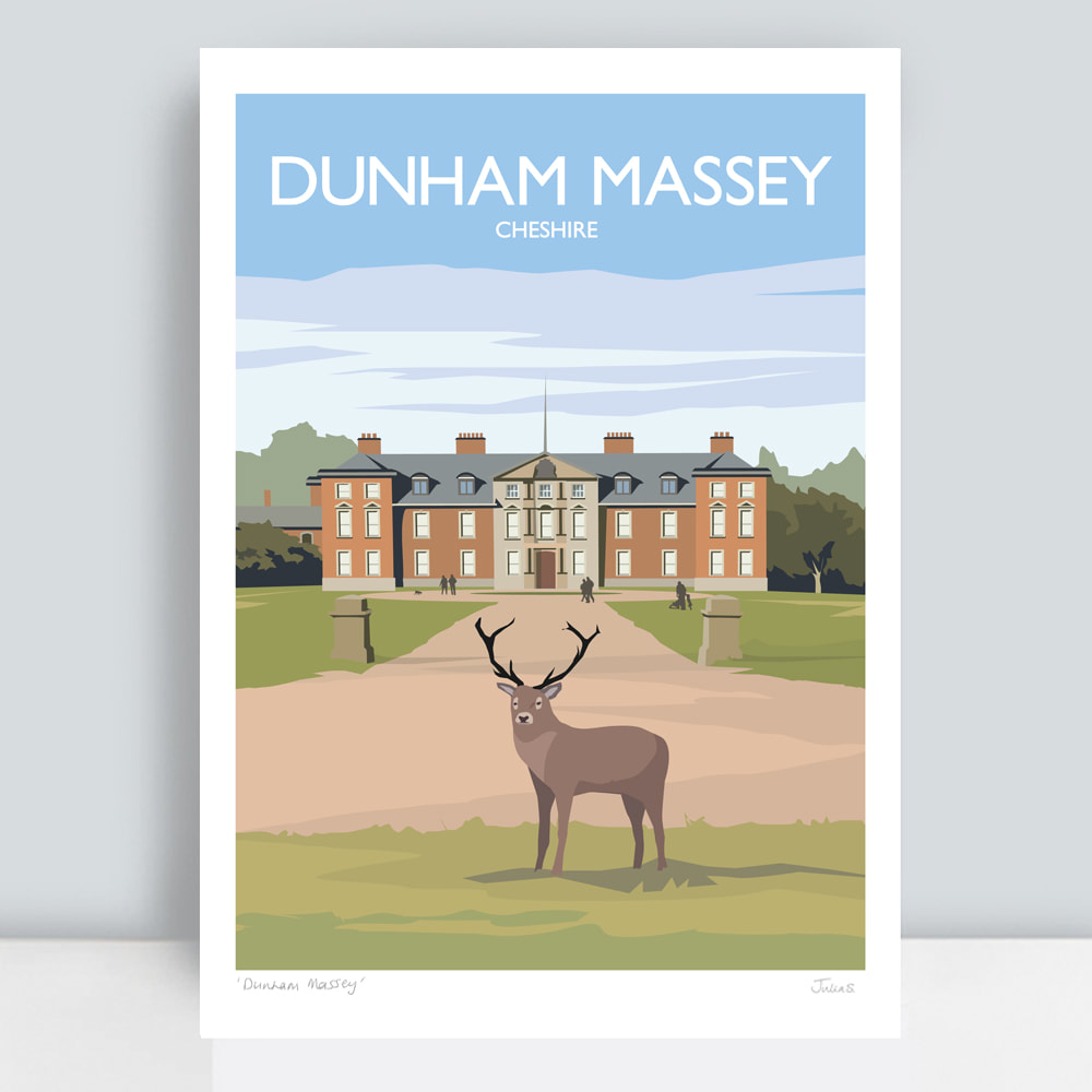 Dunham Massey art print with stag