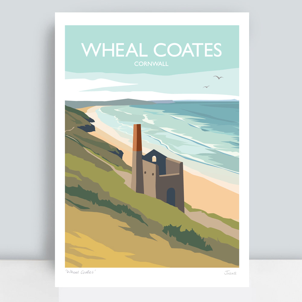 Wheal Coates Cornwall art print mint