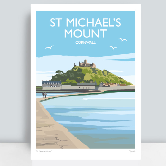 St Michaels Mount art poster travel print
