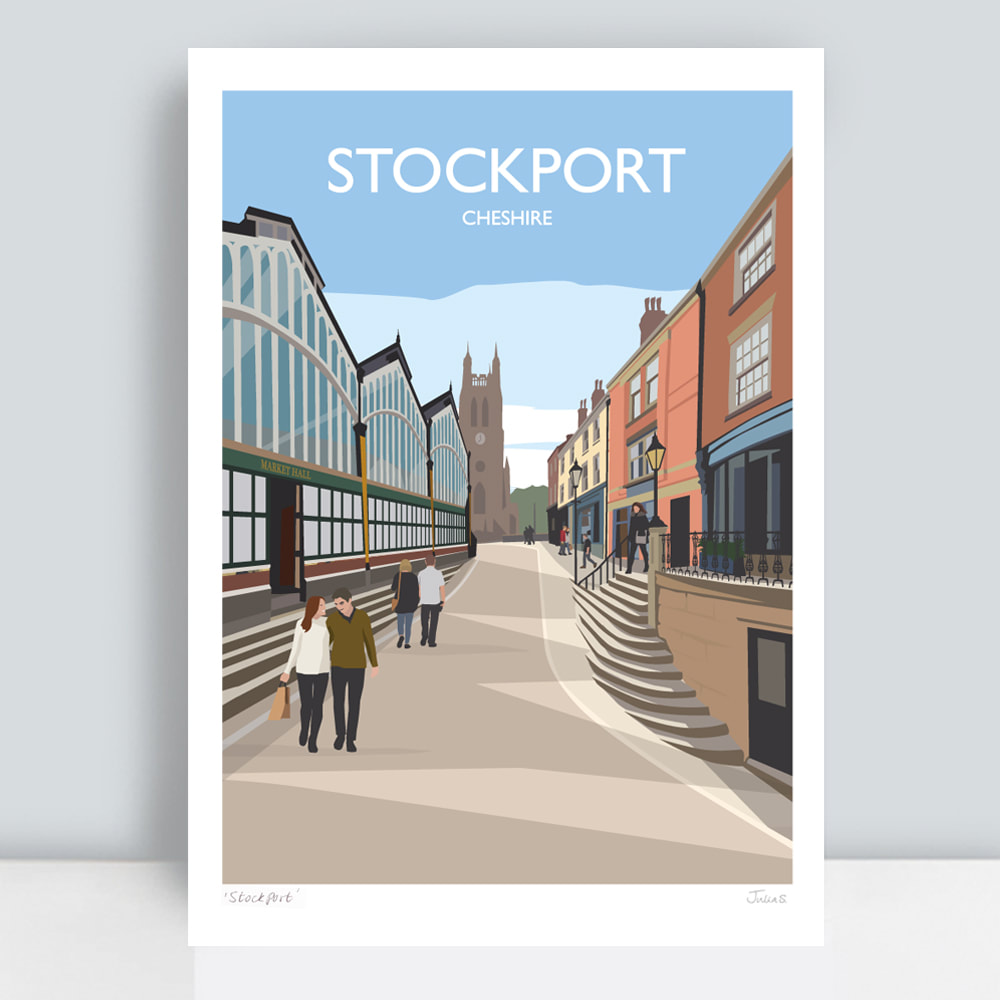 Stockport Cheshire Merseyway market art