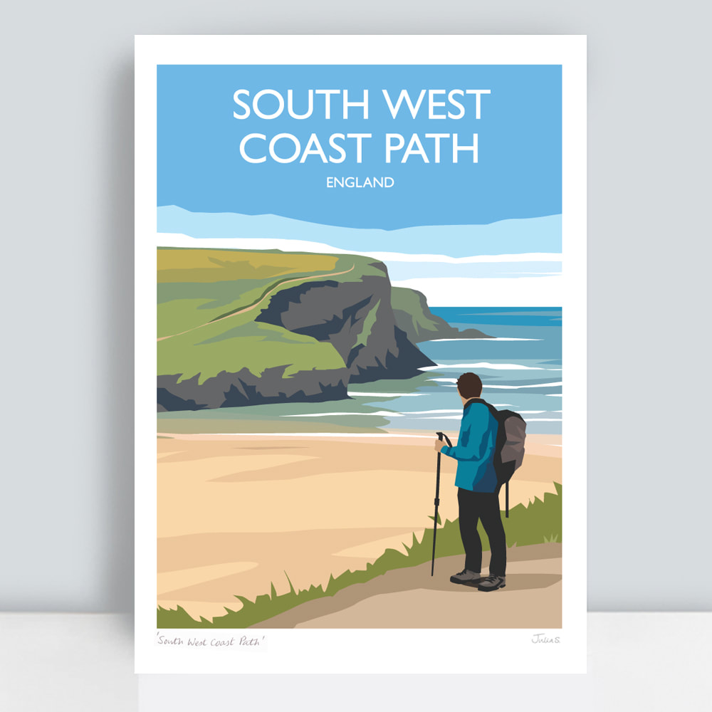 South West Coast Path art print poster