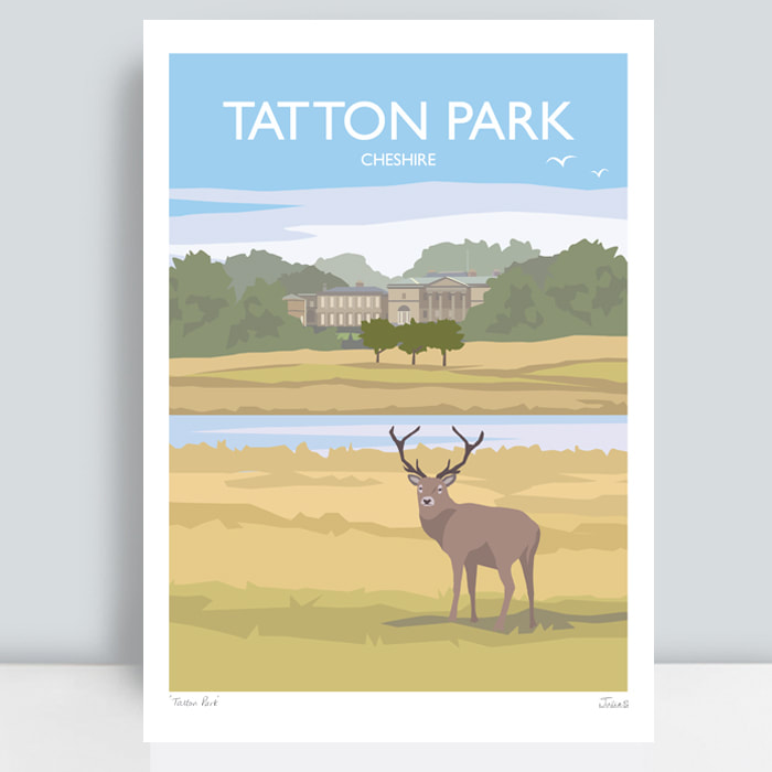Tatton Park art print with deer