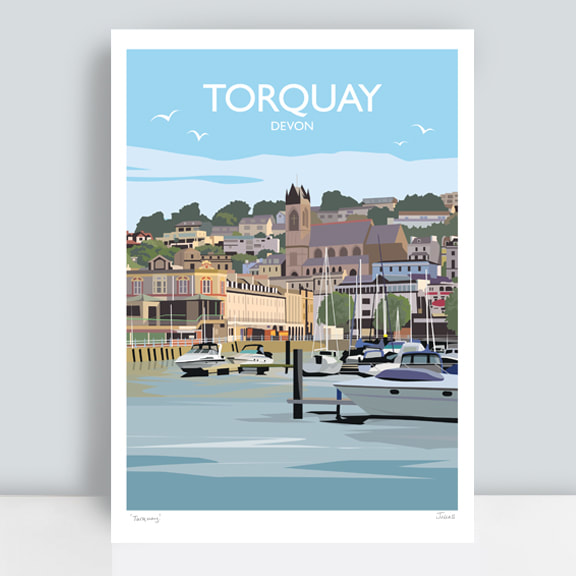 Torquay travel print 